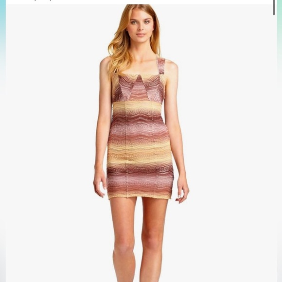 Free People All You Ever Wanted Ombré Stripes Lace Dress - Picture 2 of 7